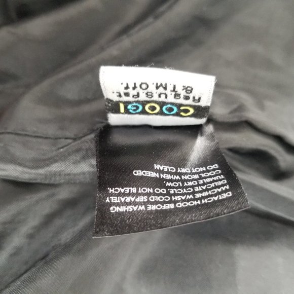 COOGI Vintage Womens Puffer Hooded Coat Jacket Black Rainbow Embroidered 3X - Picture 12 of 13